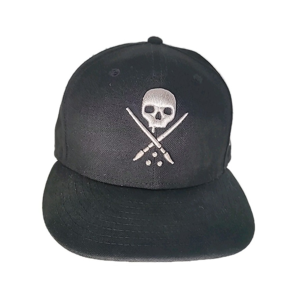 Sullen Art Collective Cap Hat Black Size 7 1/2 Under Bill Graphic Woman Skull